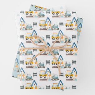 Feuille De Papier Cadeau Motif des digues de construction