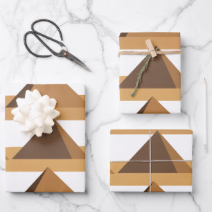 Feuille De Papier Cadeau Motif des pyramides égyptiennes