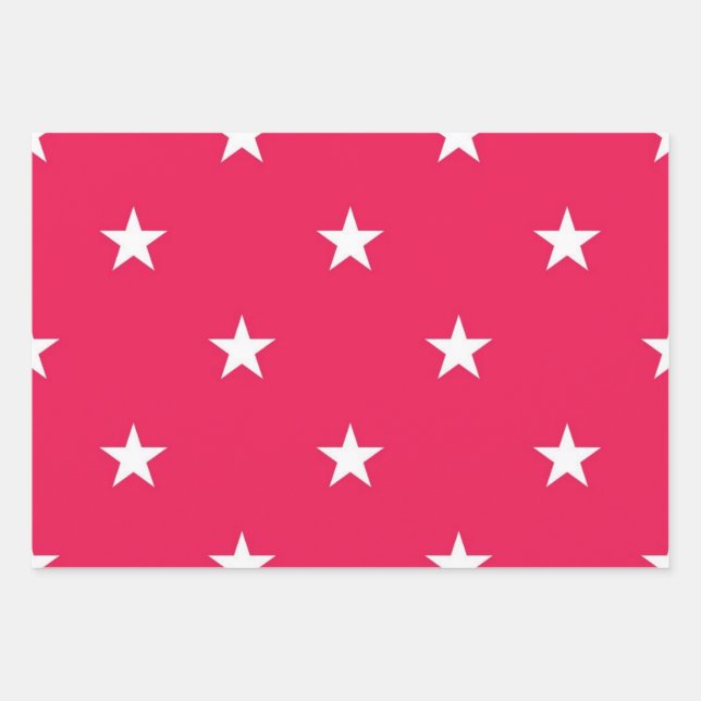 Feuille De Papier Cadeau Motif d'étoiles (Devant)