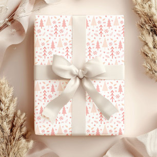 Feuille De Papier Cadeau Motif d'hiver moderne de Noël