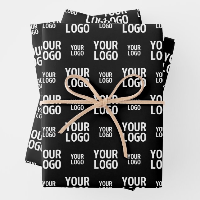 Feuille De Papier Cadeau Motif d'image, de design ou de logo d'entreprise é (En situation)