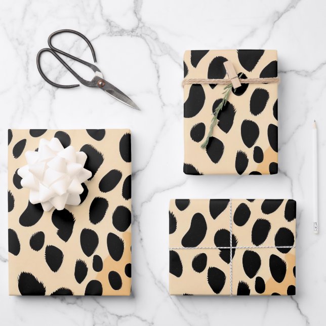 Feuille De Papier Cadeau Motif d'impression Cheetah (Recto)