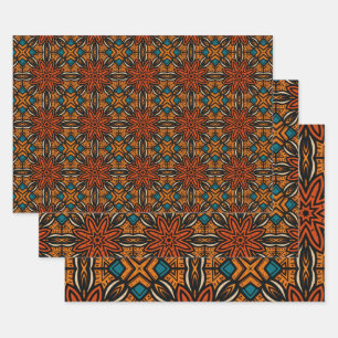 Feuille De Papier Cadeau Motif d'origine africaine no7
