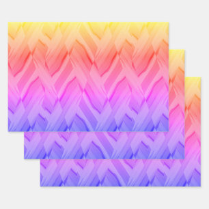 Feuille De Papier Cadeau Motif en marbre corail et teintes roses complexe