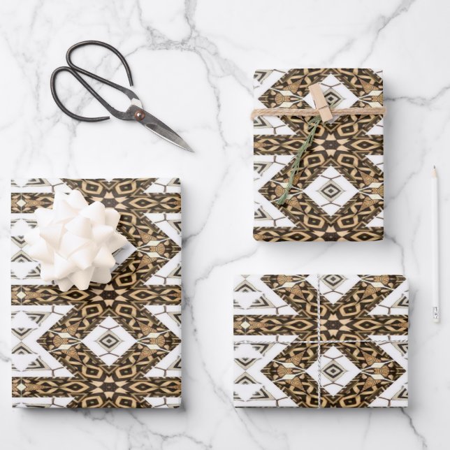 Feuille De Papier Cadeau motif en tissu boueux (Recto)