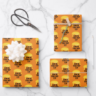 Feuille De Papier Cadeau Motif Enfermez Trump
