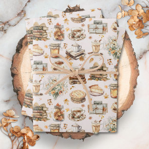 Feuille De Papier Cadeau Motif esthétique essentiel automnal préféré