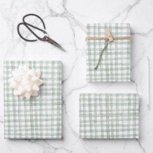 Feuille De Papier Cadeau Motif fait main à carreaux Mignon SUR MESURE