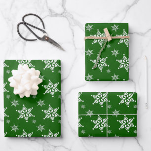 Feuille De Papier Cadeau Motif Flocon de Neige, Flocons de Neige Blancs, Ne