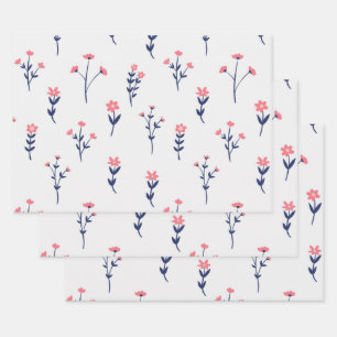 Feuille De Papier Cadeau Motif floral botanique victorien sombre et maussad