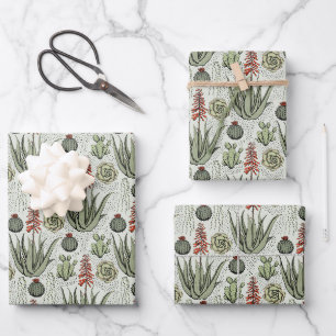 Feuille De Papier Cadeau Motif floral élégant vert et orange