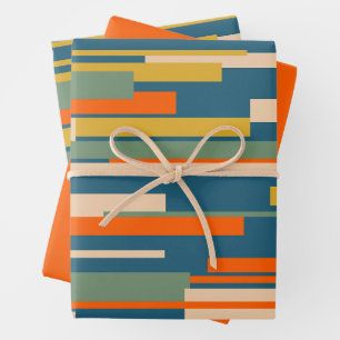 Feuille De Papier Cadeau Motif géométrique Abstrait moderne Wright