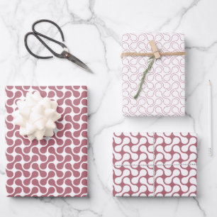 Feuille De Papier Cadeau Motif géométrique moderne Rose or