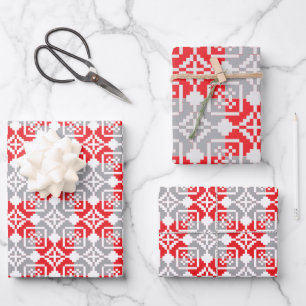 Feuille De Papier Cadeau Motif géométrique SUN du matin letton VI