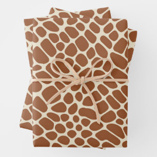 Feuille De Papier Cadeau Motif Giraffe