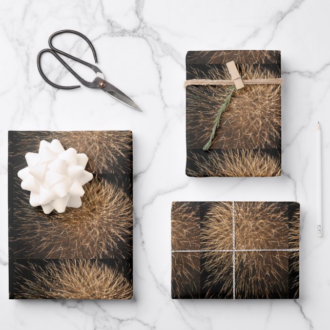 Feuille De Papier Cadeau Motif Golden Firework Personnalisé 2023 Célébratio (Recto)