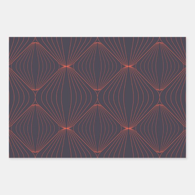 Feuille De Papier Cadeau Motif graphique simple et élégant inspiré de Noël (Devant)