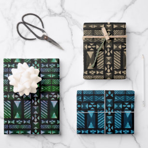 Feuille De Papier Cadeau Motif Hawaiian Tapa