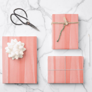 Feuille De Papier Cadeau Motif Lignes aquarelle de pêche
