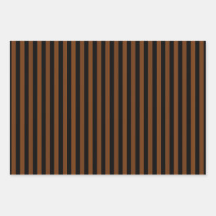 Feuille De Papier Cadeau motif marron noir