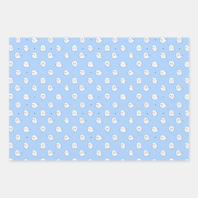 Feuille De Papier Cadeau Motif multicolore Ghost (Devant)