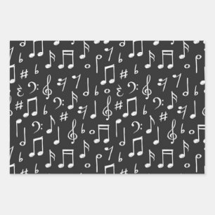 Feuille De Papier Cadeau Motif musical
