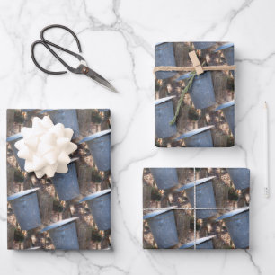 Feuille De Papier Cadeau Motif naturel de sève de sucre d'érable