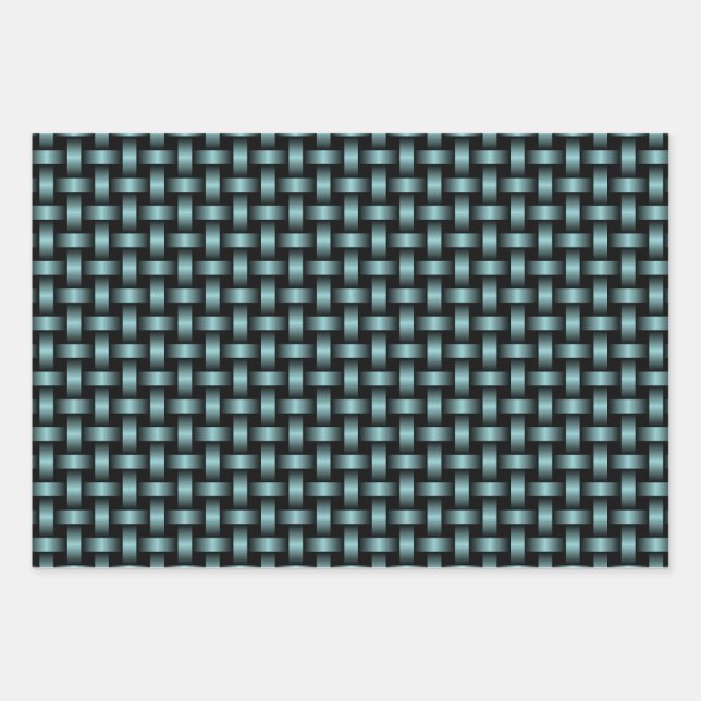 Feuille De Papier Cadeau Motif noir bleu (Devant)