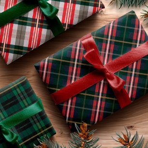 Feuille De Papier Cadeau Motif Plaid Festive Stylish multicolore