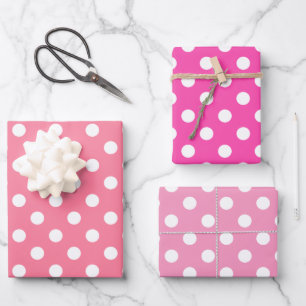 Feuille De Papier Cadeau Motif Pois vintage