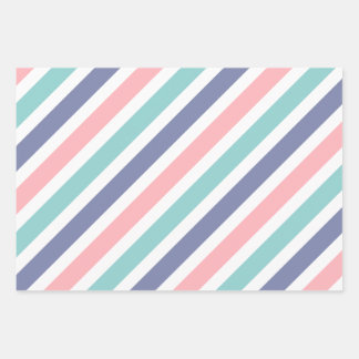 Feuille De Papier Cadeau Motif rayures multicolores