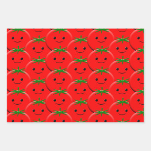 Feuille De Papier Cadeau Motif Red Tomato