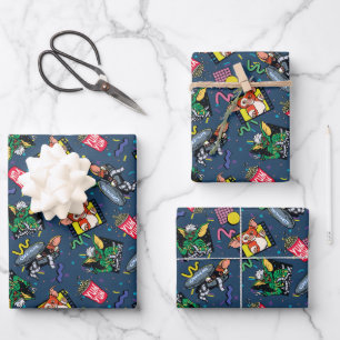 Feuille De Papier Cadeau Motif Rétro-onde Gremlins™ 80's