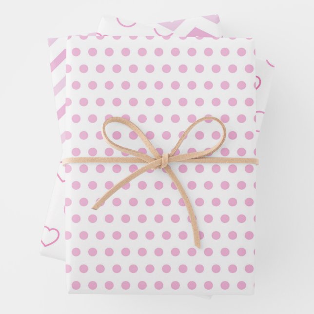 Feuille De Papier Cadeau Motif rose rose de Noël esthétique (En situation)