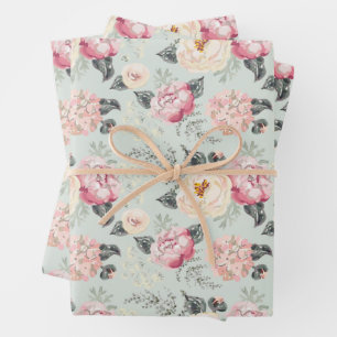 Feuille De Papier Cadeau Motif rose Rose Garden