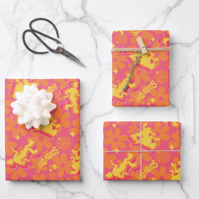 Feuille De Papier Cadeau Motif Scooby-Doo Disco super (Recto)