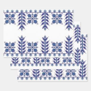 Feuille De Papier Cadeau Motif traditionnel, Motif traditionnel roumain T-S