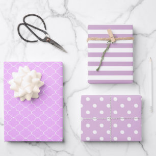 Feuille De Papier Cadeau Motif violet clair