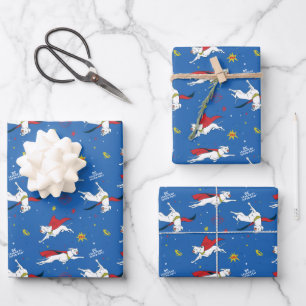 Feuille De Papier Cadeau Motif volant Krypto