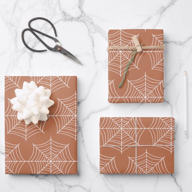 Feuille De Papier Cadeau Motif Web Spider (Recto)