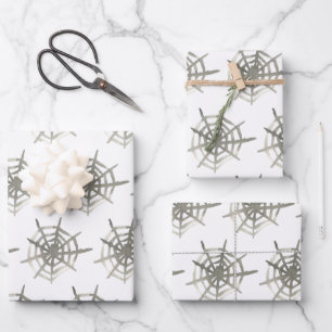 Feuille De Papier Cadeau Motif Web Watercolor Spider