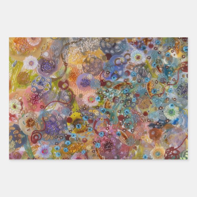 Feuille De Papier Cadeau motifs Abstraits (Devant)