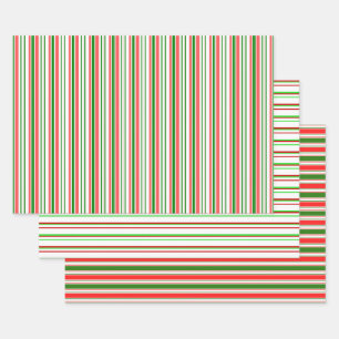 Feuille De Papier Cadeau Motifs de Noël de couleur rouge, blanche et verte