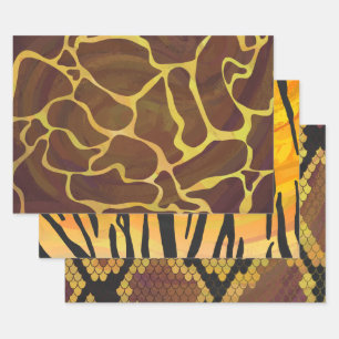 Feuille De Papier Cadeau Motifs d'impression Wild