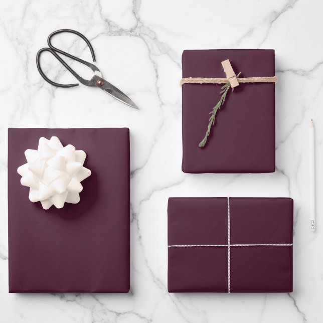 Feuille De Papier Cadeau Mulberry solide (Recto)