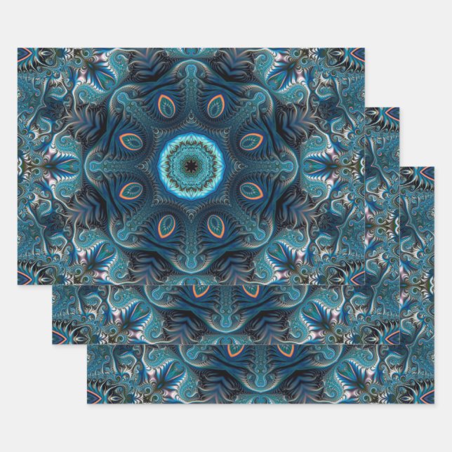 Feuille De Papier Cadeau Mysterious space mandala (Lot)