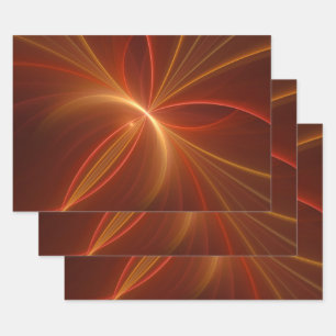 Feuille De Papier Cadeau Mystique Abstrait Fractal Art Moderne Couleurs cha
