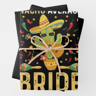 Feuille De Papier Cadeau Nacho Moyenne Mariée Cinco De Mayo Mariage mexicai