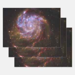 Feuille De Papier Cadeau Naissance d'étoiles dans la galaxie du Tourbillon 