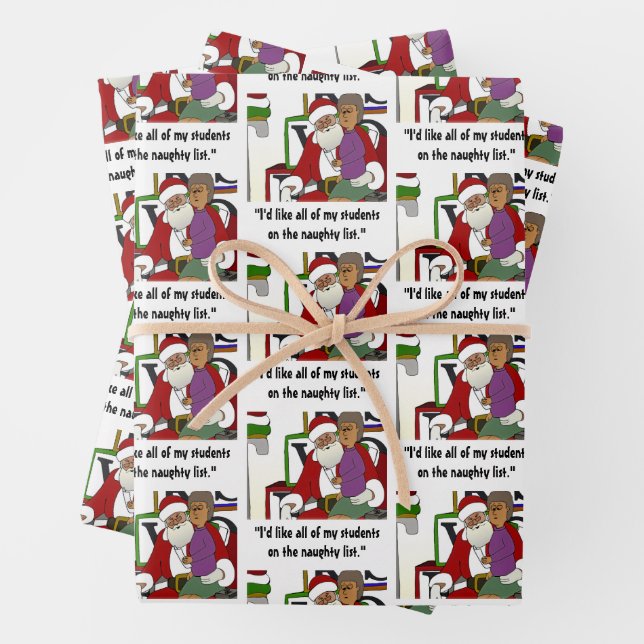 Feuille De Papier Cadeau Naughty List (En situation)